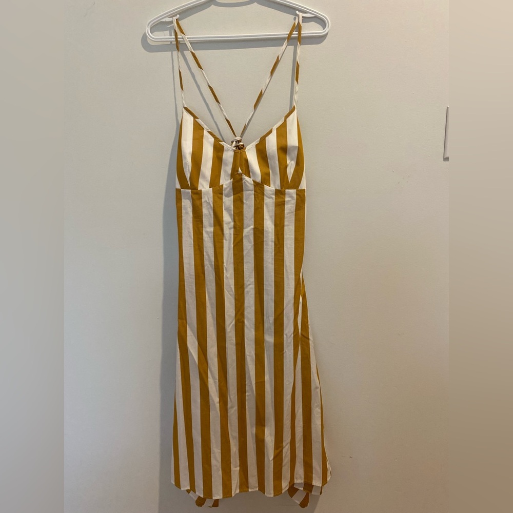 NWT Sunnei Yellow and White Striped Dress Size S